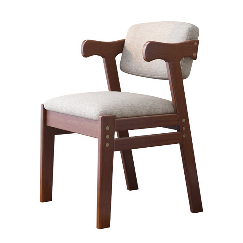 Fauteuil de maison scandinave, dossier ouvert, chaise de salle à manger simple rembourrée en bois