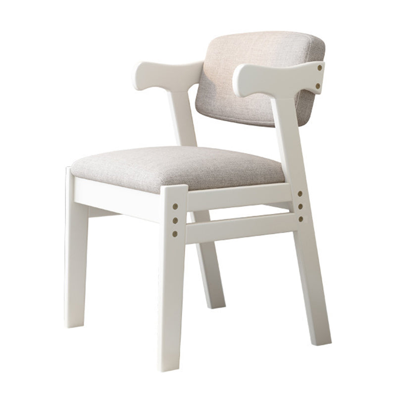 Fauteuil de maison scandinave, dossier ouvert, chaise de salle à manger simple rembourrée en bois