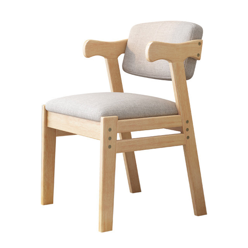 Fauteuil de maison scandinave, dossier ouvert, chaise de salle à manger simple rembourrée en bois