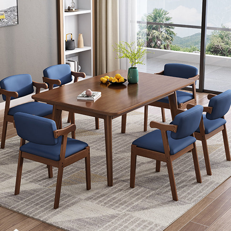 Fauteuil de maison scandinave, dossier ouvert, chaise de salle à manger simple rembourrée en bois