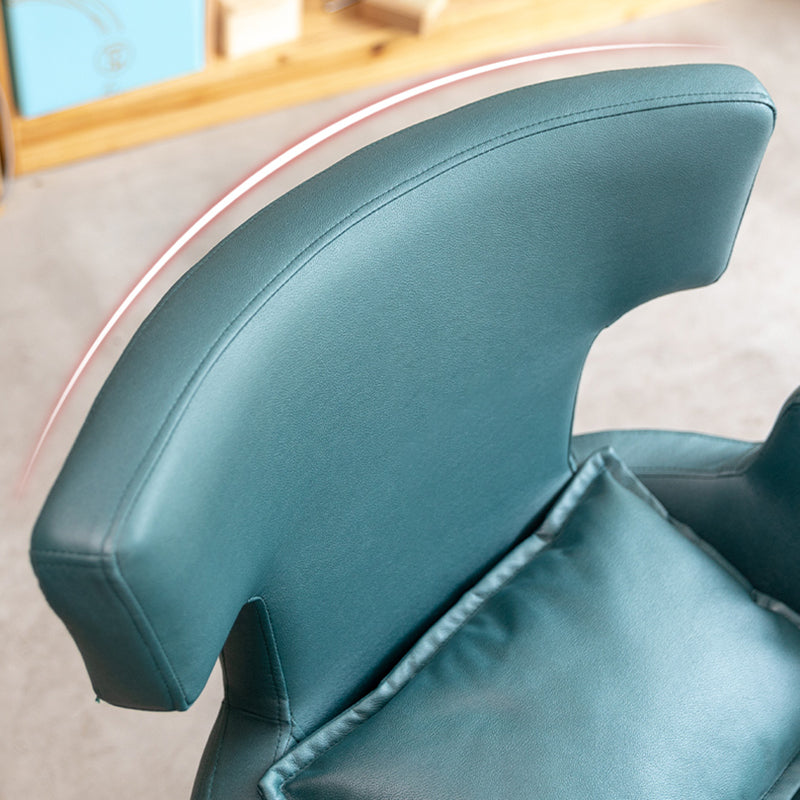 Minimalist Style Linen Fabric Dining Chair Solid Back Upholstered Single Chair for Home
