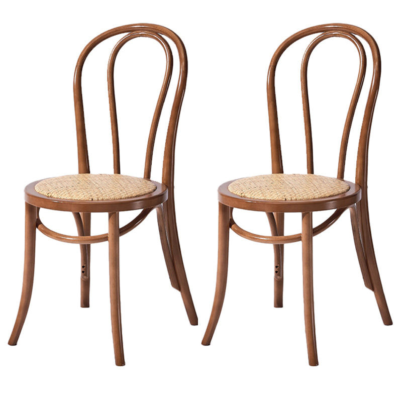 Chaise de style contemporain en bois de hêtre Cuisine Salle à manger Windsor Back Side Chairs