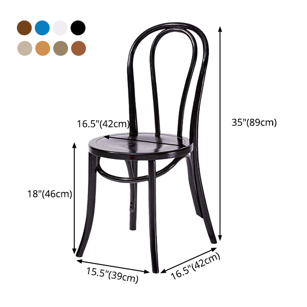Chaise de style contemporain en bois de hêtre Cuisine Salle à manger Windsor Back Side Chairs