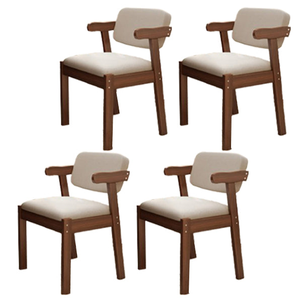 Chaise de salle à manger rembourrée au fini mat, fauteuil à dossier ouvert en hêtre scandinave