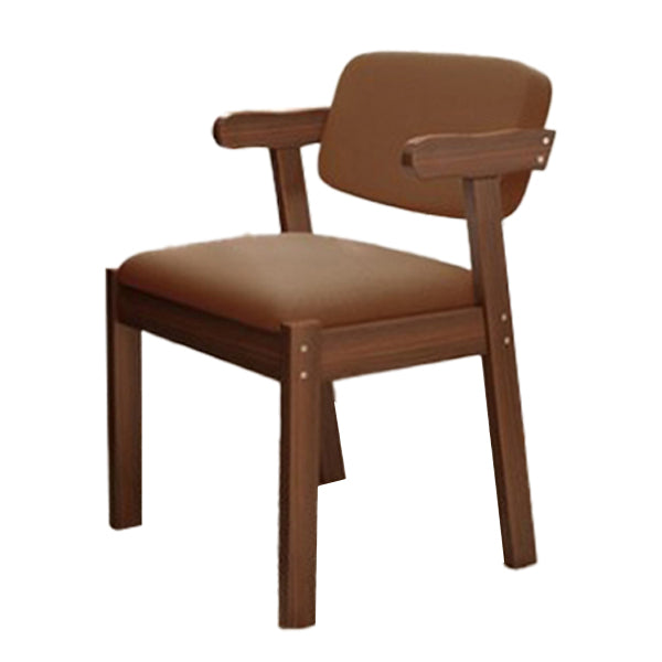 Chaise de salle à manger rembourrée au fini mat, fauteuil à dossier ouvert en hêtre scandinave