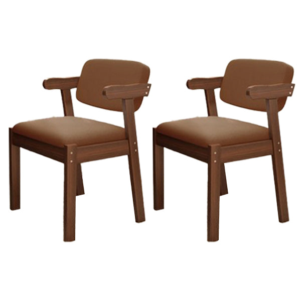 Chaise de salle à manger rembourrée au fini mat, fauteuil à dossier ouvert en hêtre scandinave