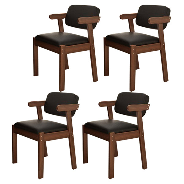 Chaise de salle à manger rembourrée au fini mat, fauteuil à dossier ouvert en hêtre scandinave