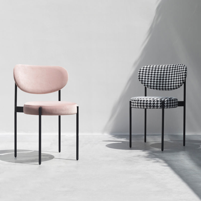 Chaises d'appoint rembourrées de Style scandinave, chaise de salle à manger à dossier ouvert pour la maison