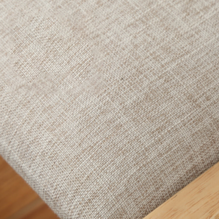 Silla de comedor sin brazos de Rubberwood, silla lateral de comedor tapizada con espalda abierta