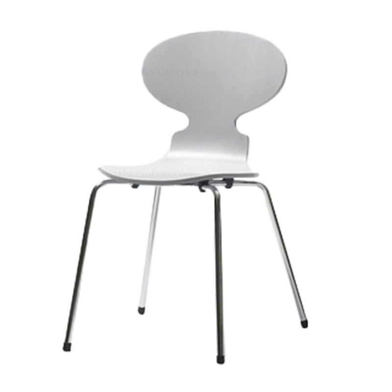 Silla de comedor de madera de estilo industrial, silla de comedor sin brazos con respaldo sólido