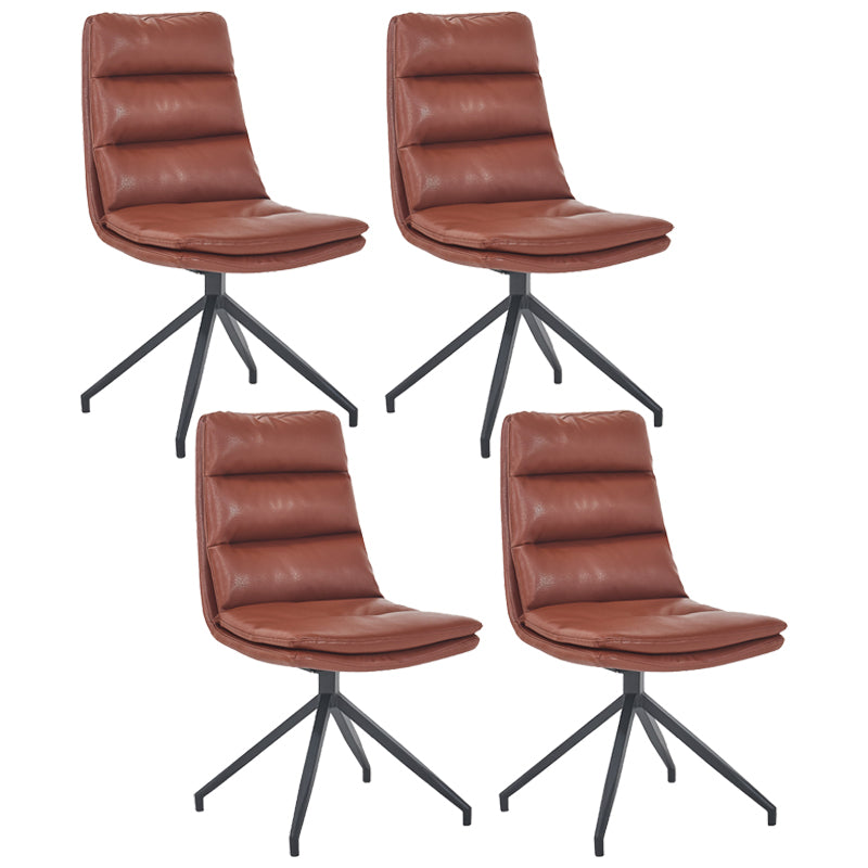 Chaises de salle à manger rembourrées scandinaves, chaises latérales sans accoudoirs à dossier solide pour un usage domestique