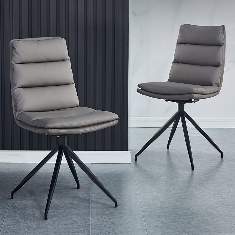 Chaises de salle à manger rembourrées scandinaves, chaises latérales sans accoudoirs à dossier solide pour un usage domestique