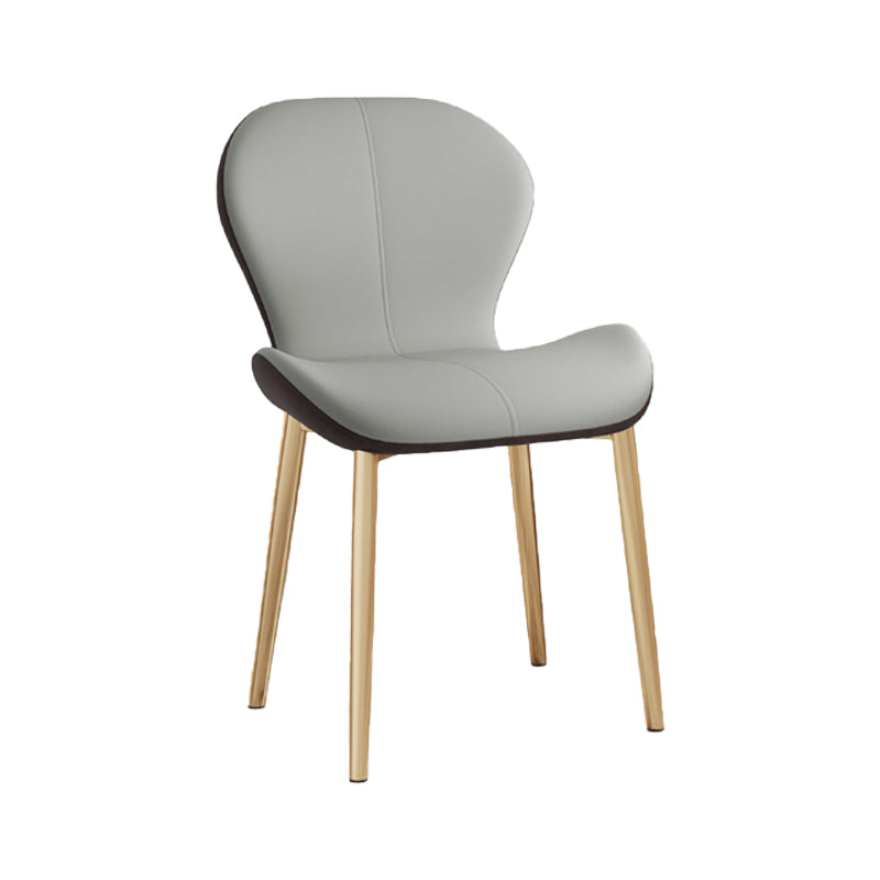 Chaise d'appoint scandinave pour salle d'étude, finition mate, en cuir PU, chaise de salle à manger Parsons