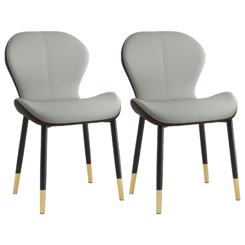 Chaise d'appoint scandinave pour salle d'étude, finition mate, en cuir PU, chaise de salle à manger Parsons