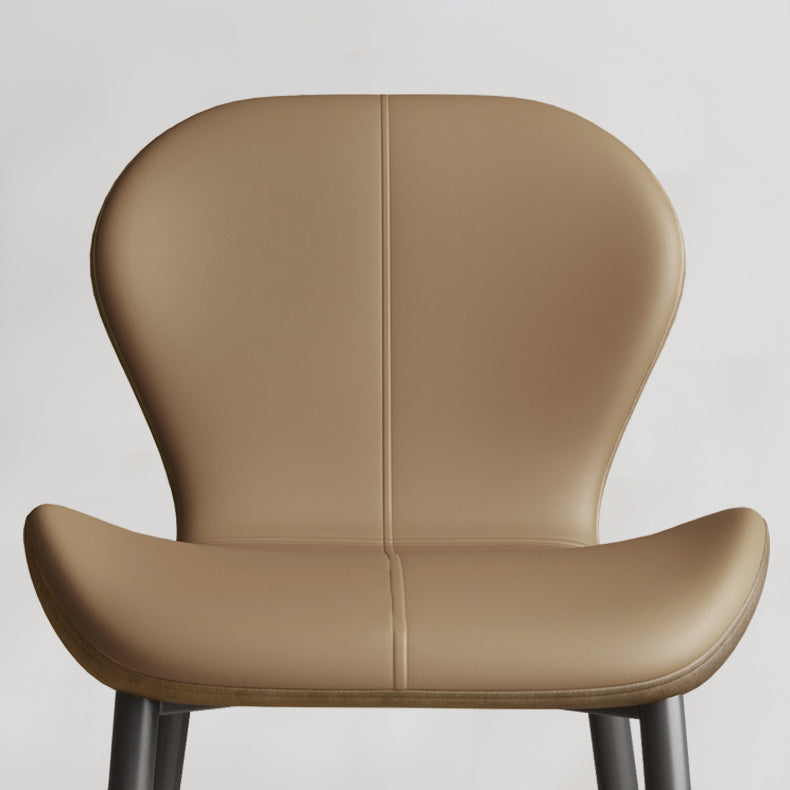 Chaise d'appoint scandinave pour salle d'étude, finition mate, en cuir PU, chaise de salle à manger Parsons