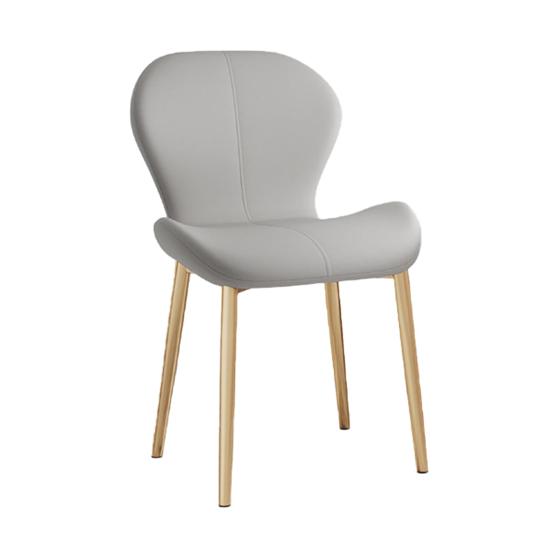 Chaise d'appoint scandinave pour salle d'étude, finition mate, en cuir PU, chaise de salle à manger Parsons