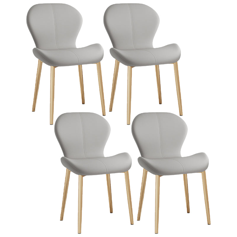 Chaise d'appoint scandinave pour salle d'étude, finition mate, en cuir PU, chaise de salle à manger Parsons