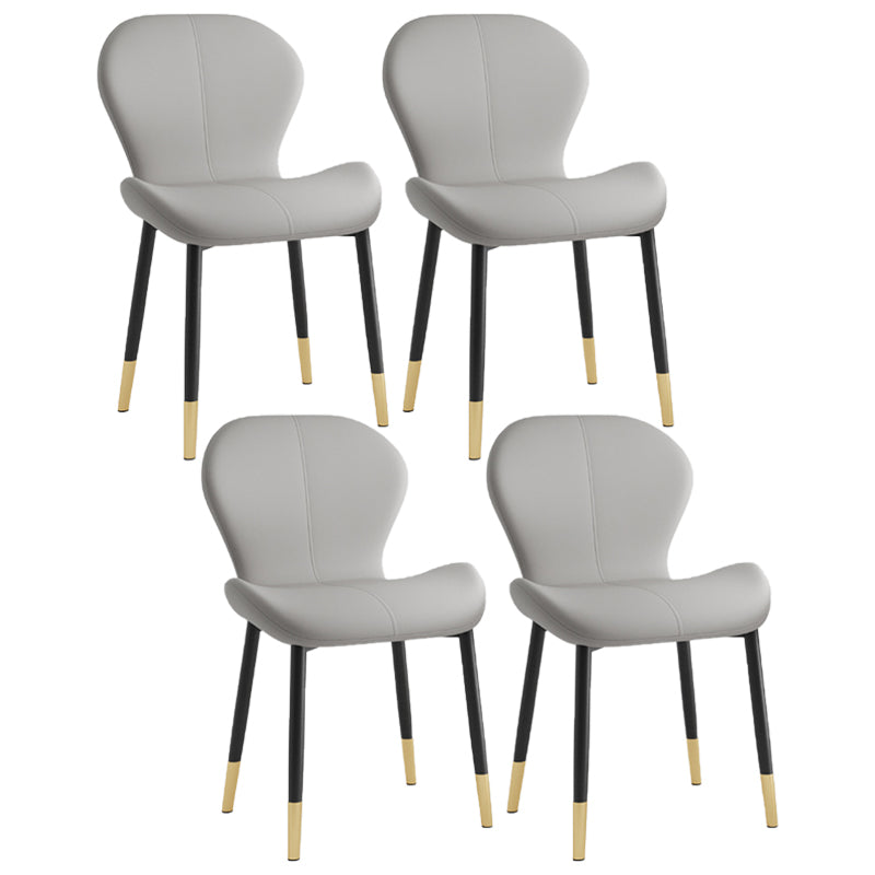 Chaise d'appoint scandinave pour salle d'étude, finition mate, en cuir PU, chaise de salle à manger Parsons