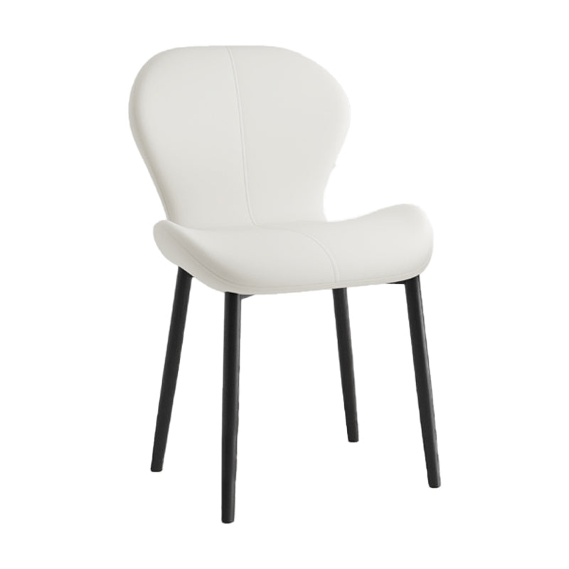 Chaise d'appoint scandinave pour salle d'étude, finition mate, en cuir PU, chaise de salle à manger Parsons