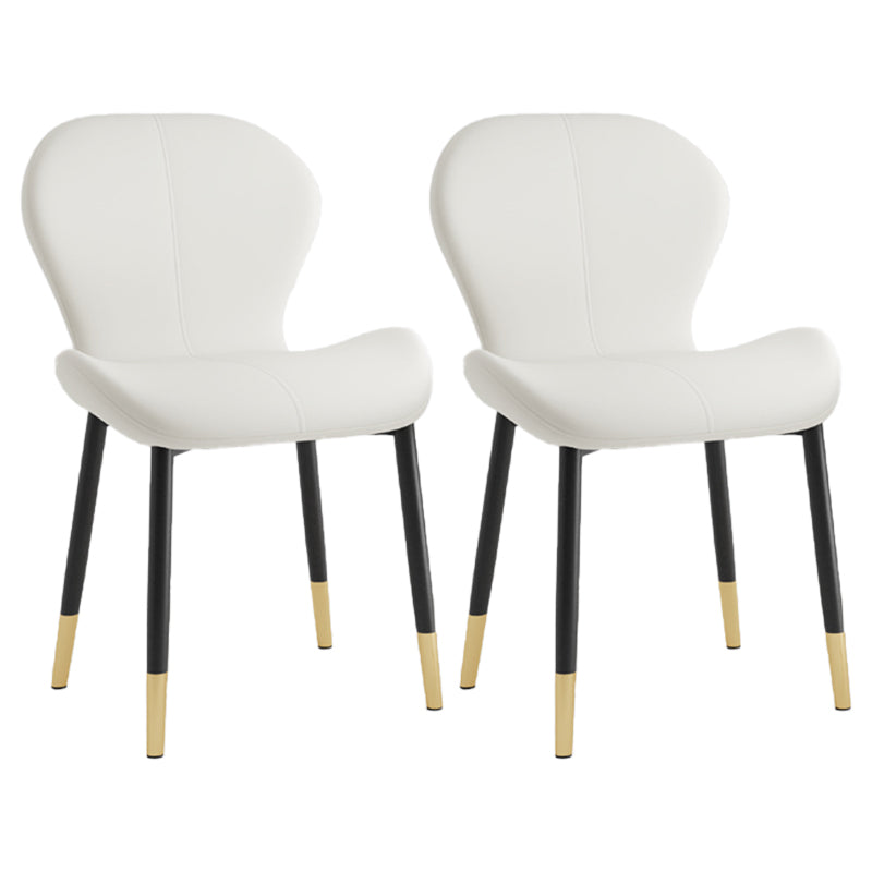 Chaise d'appoint scandinave pour salle d'étude, finition mate, en cuir PU, chaise de salle à manger Parsons