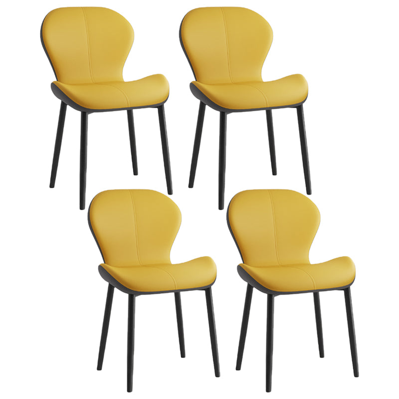 Chaise d'appoint scandinave pour salle d'étude, finition mate, en cuir PU, chaise de salle à manger Parsons