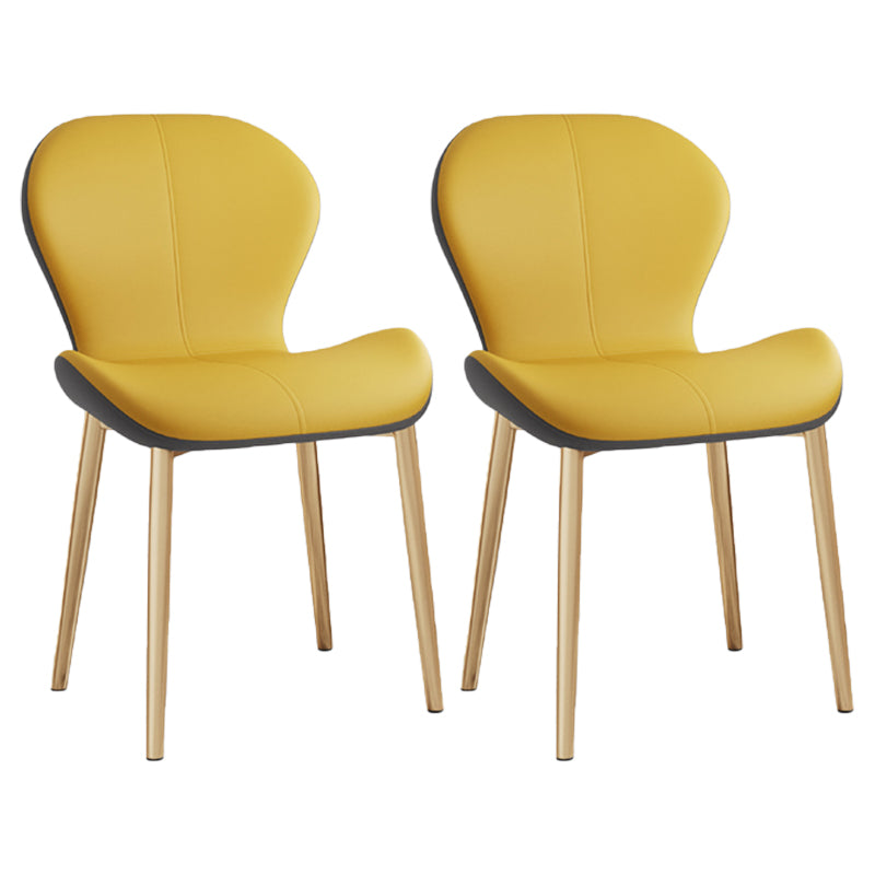 Chaise d'appoint scandinave pour salle d'étude, finition mate, en cuir PU, chaise de salle à manger Parsons