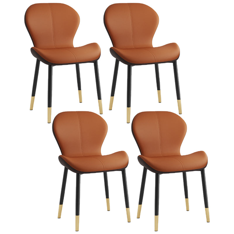 Chaise d'appoint scandinave pour salle d'étude, finition mate, en cuir PU, chaise de salle à manger Parsons