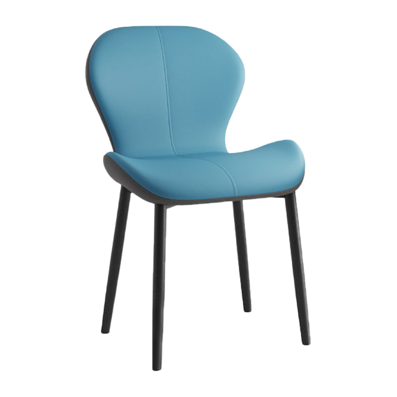 Chaise d'appoint scandinave pour salle d'étude, finition mate, en cuir PU, chaise de salle à manger Parsons