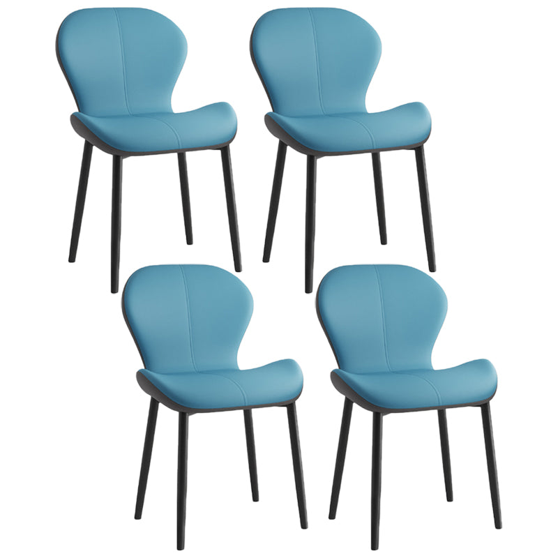 Chaise d'appoint scandinave pour salle d'étude, finition mate, en cuir PU, chaise de salle à manger Parsons