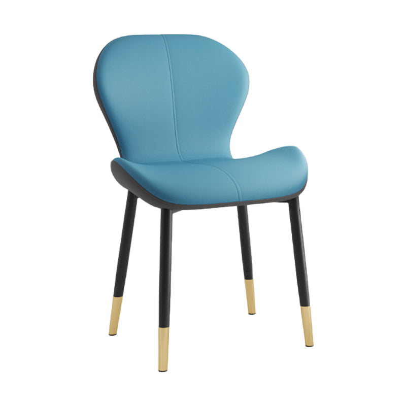 Chaise d'appoint scandinave pour salle d'étude, finition mate, en cuir PU, chaise de salle à manger Parsons