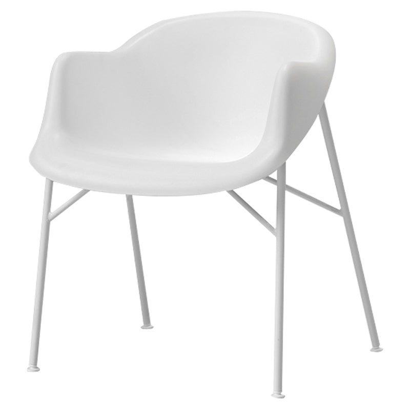 Fauteuil de salle à manger en plastique de Style scandinave, chaise simple à dossier solide pour usage domestique