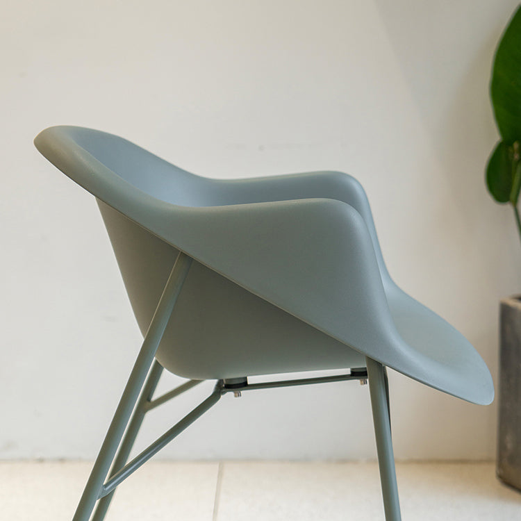 Fauteuil de salle à manger en plastique de Style scandinave, chaise simple à dossier solide pour usage domestique