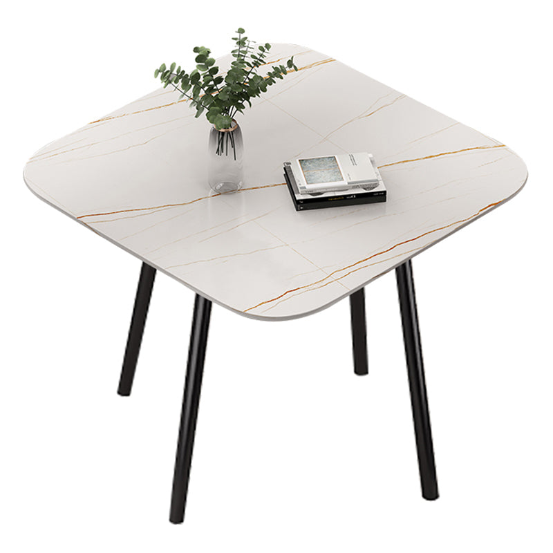 Small Apartment Dining Table Industrial Wind Stone 31.5 Inch Home Dining Table