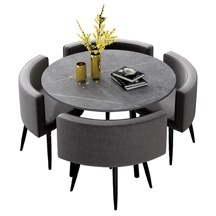 4-foot Dining Site Table Industrial Style Stone 35.5'' Dinette Table for Home