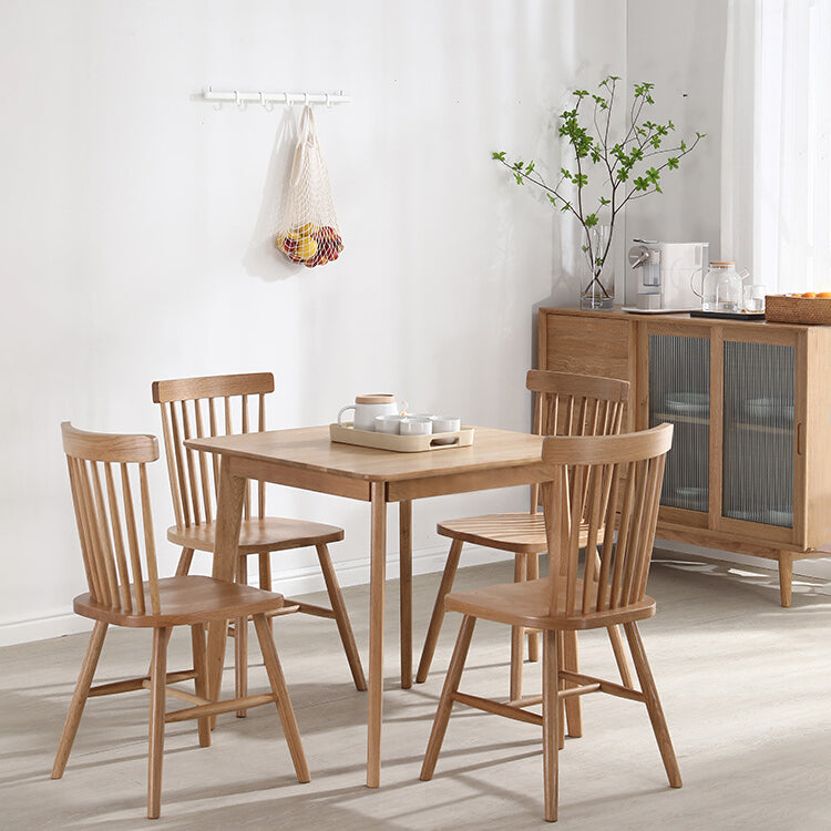 Quadrat 4 Beine Industrielle Esstisch Holz Farbe Fixierter Tisch mit massivem Holz