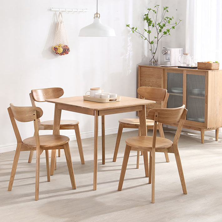 Quadrat 4 Beine Industrielle Esstisch Holz Farbe Fixierter Tisch mit massivem Holz
