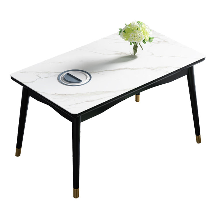 Mesa de comedor estándar superior de piedra sinterizada industrial Mesa de comedor rectangular para cocina