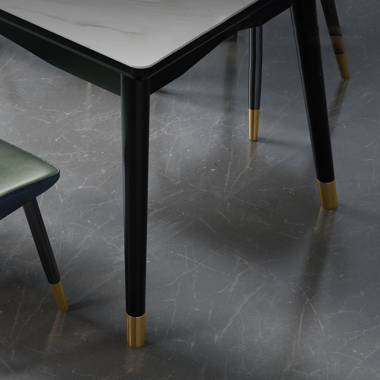 Mesa de comedor estándar superior de piedra sinterizada industrial Mesa de comedor rectangular para cocina