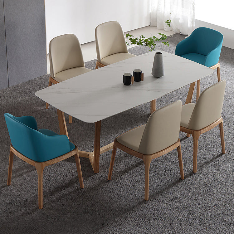 Rechthoek TRESTLE BASE Home Furniture Stone Dining Room Collection voor eetkamer