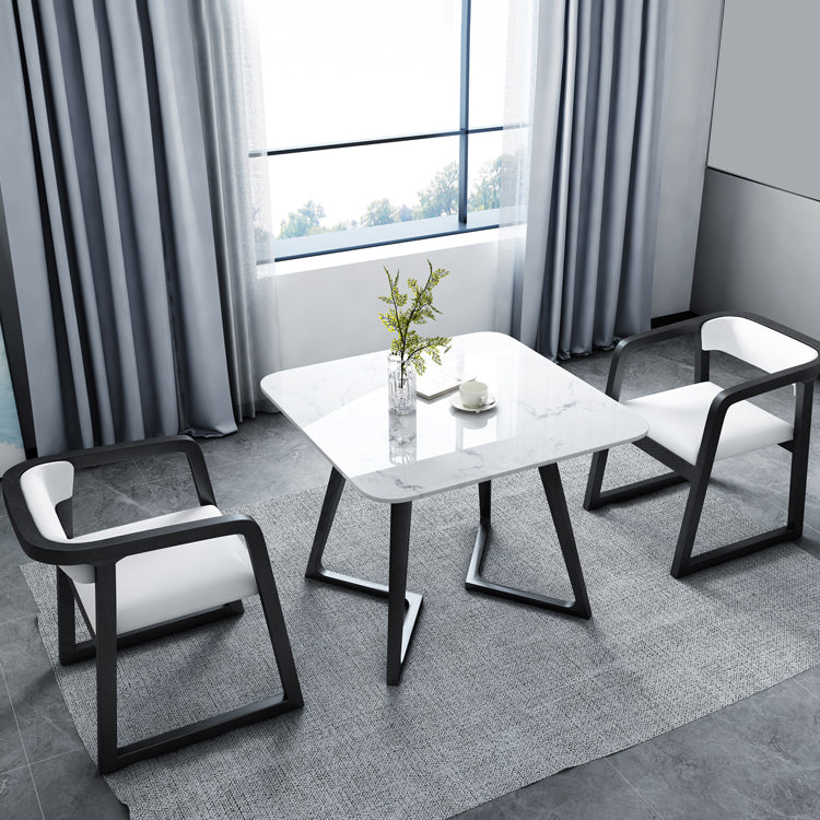 Mesa de comedor de piedra sinterizada de forma cuadrada industrial Mesa de comedor estándar para la cocina