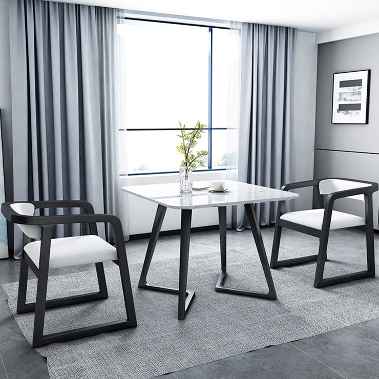 Mesa de comedor de piedra sinterizada de forma cuadrada industrial Mesa de comedor estándar para la cocina