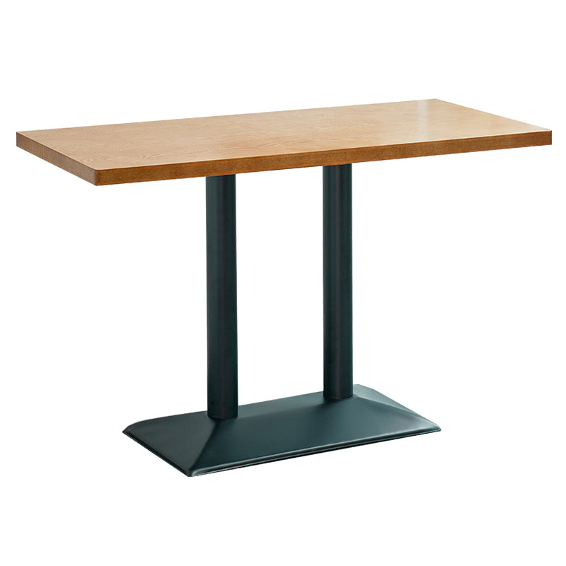 Industrial Style Brown Dining Table Wooden Table with Black Frame for Dining Room