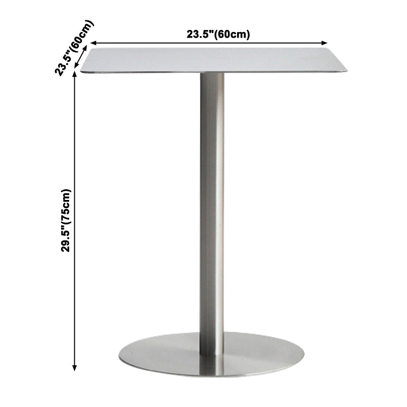 Industriële stijl zilveren eettafel roestvrijstalen tafel voor huisgebruik