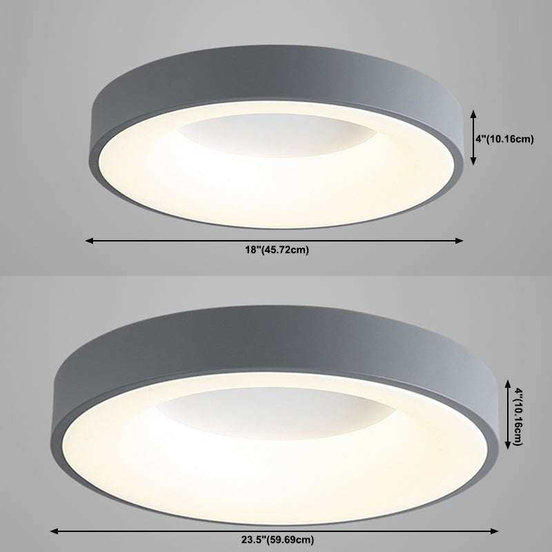 Modern Round LED Ceiling Light Acrylic Shade Flush Mount Light for Living Room