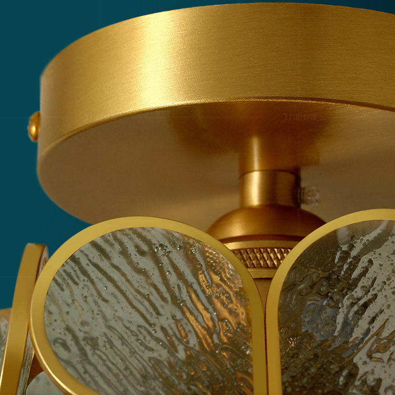 1 Head Ceiling Light Fixture Colonial Style Semi Ceiling Mount Light for Sitting Room