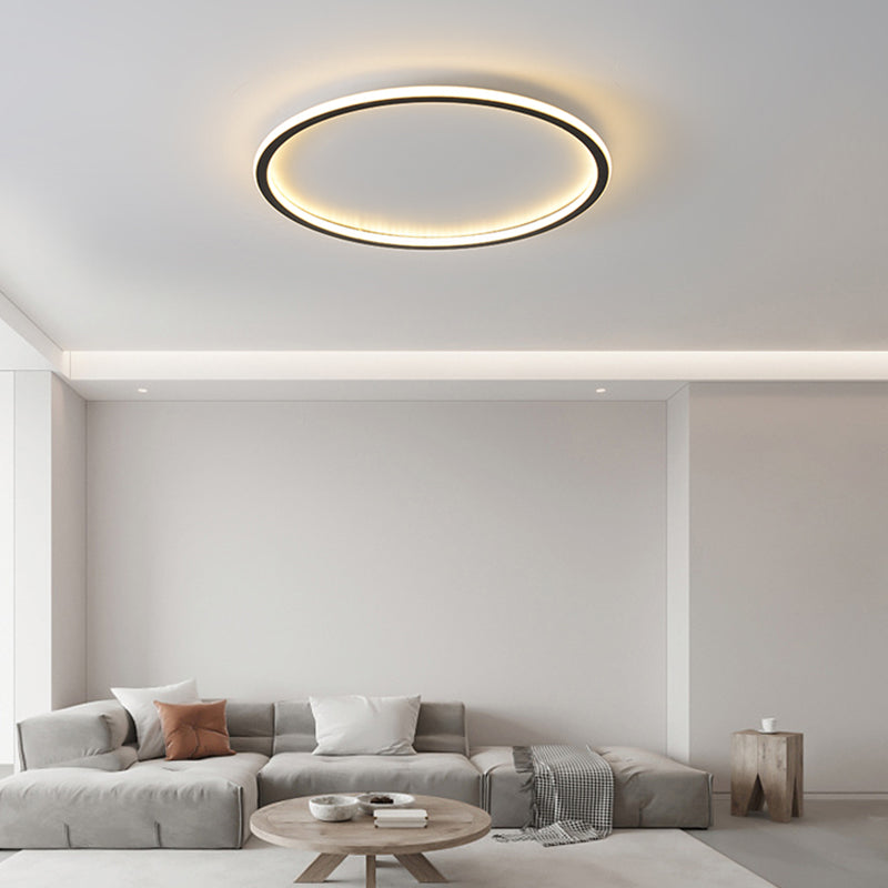 Plafonnier LED moderne et simple de forme ronde, luminaire décoratif d'intérieur, idéal pour une chambre à coucher