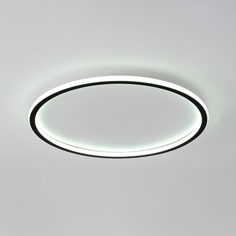 Plafonnier LED moderne et simple de forme ronde, luminaire décoratif d'intérieur, idéal pour une chambre à coucher