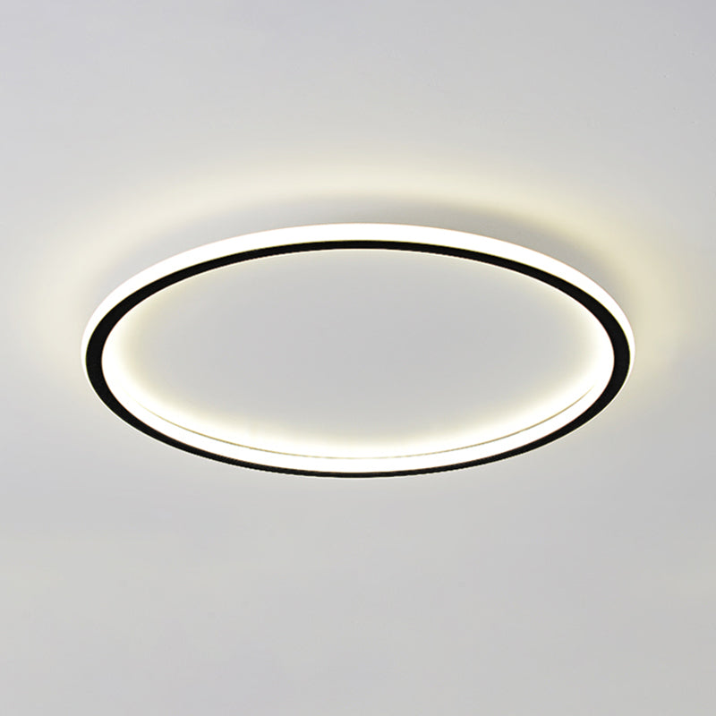 Plafonnier LED moderne et simple de forme ronde, luminaire décoratif d'intérieur, idéal pour une chambre à coucher