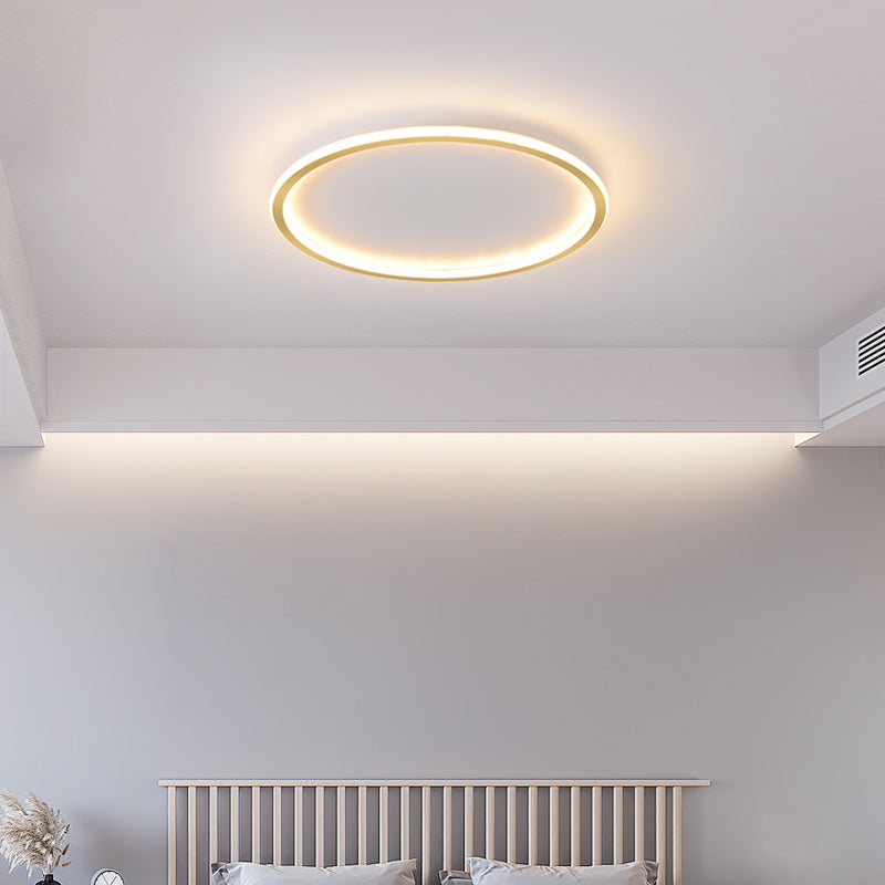 Plafonnier LED moderne et simple de forme ronde, luminaire décoratif d'intérieur, idéal pour une chambre à coucher