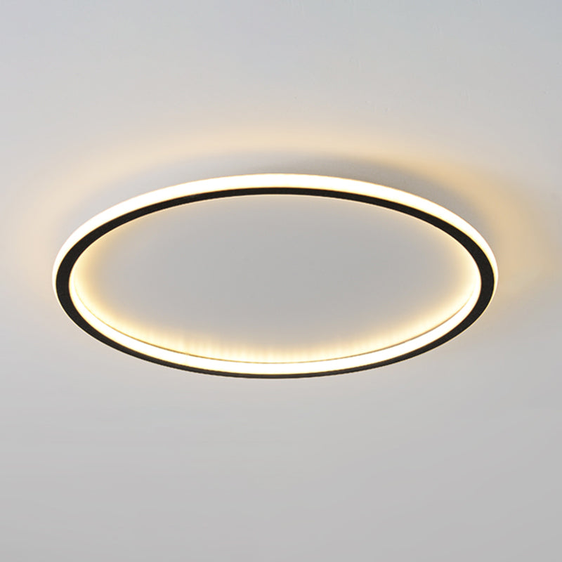Plafonnier LED moderne et simple de forme ronde, luminaire décoratif d'intérieur, idéal pour une chambre à coucher